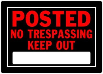 10  X 14  BLACK AND RED KEEP OUT SIGN