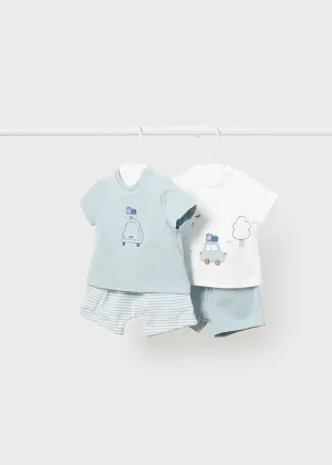 2 Piece Boys Car S/S T-Shirt & Shorts