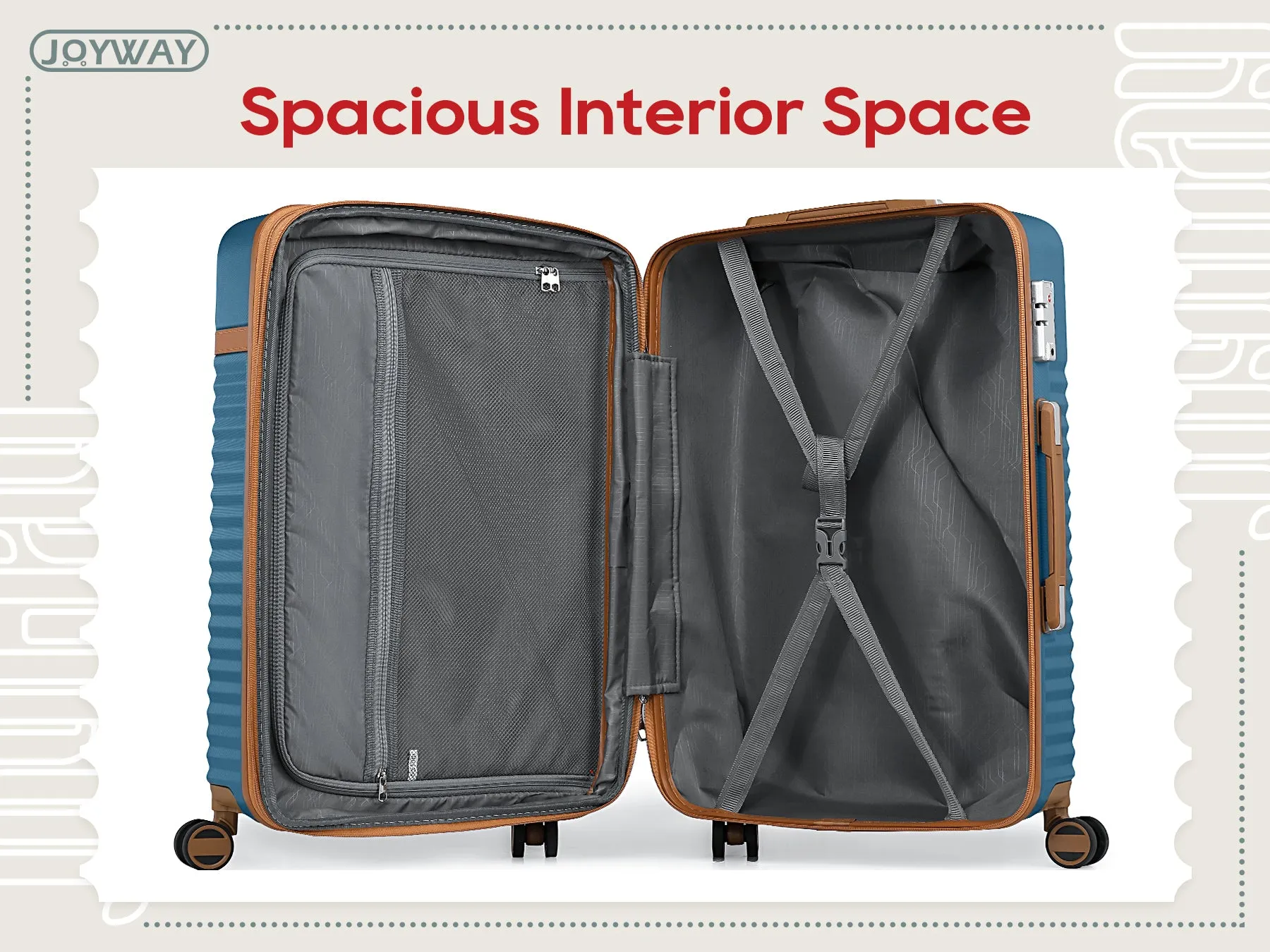 3 Pieces Set 20inch Expandable Carry-on Luggage TR010