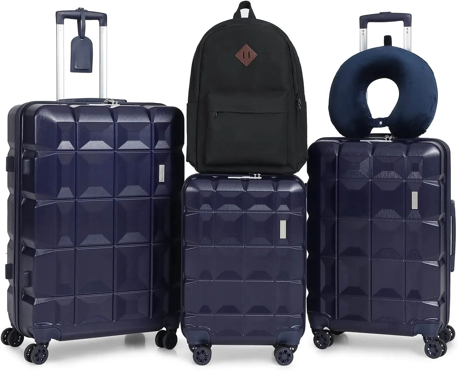 3 Pieces Set Suitcase Clearance, Hard Shell Cushion Luggage Set TR110