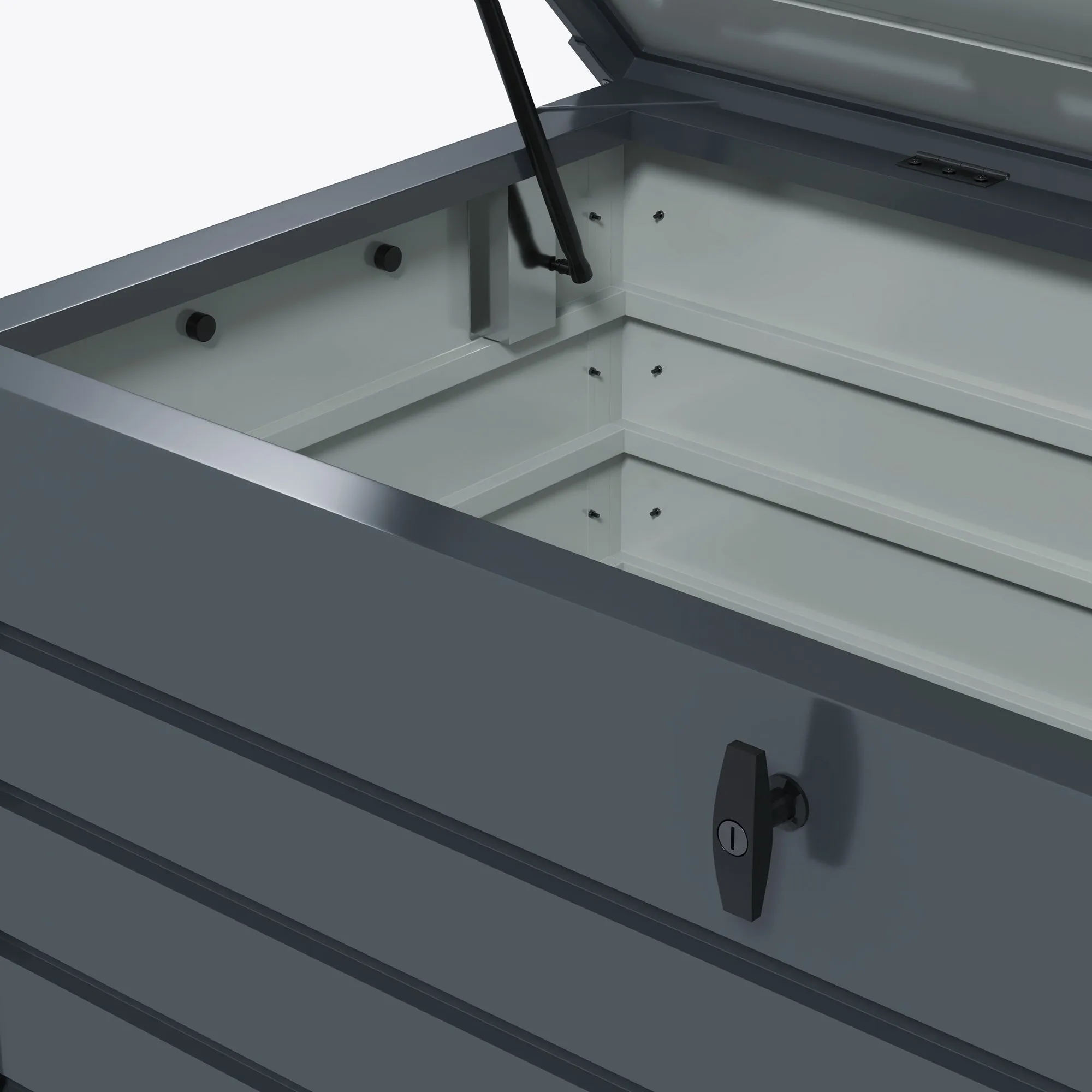 331L Outdoor Storage Box Waterproof with Wheels and Lock