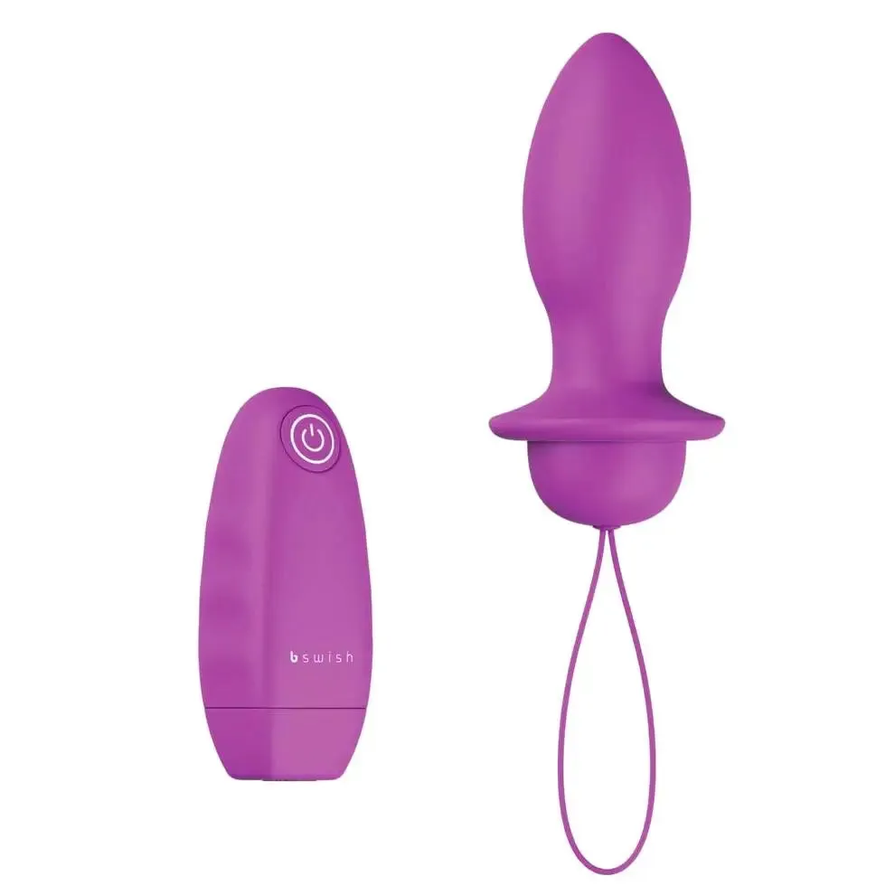 4-inch Bswish Bfilled Purple Classic Remote Control Butt Plug