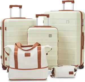 5 Piece Set 20/24/28 Inch Lightweight Hard Shell Luggage Set TR003