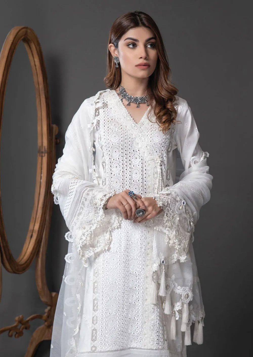 ALM21-01 - Kainat - Unstitched - Monochrome Mystique Collection 2022