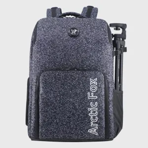 Arctic Fox Polaroid Jet Black Professional Dslr Camera Bag and Camera Backpack With Laptop Compartment