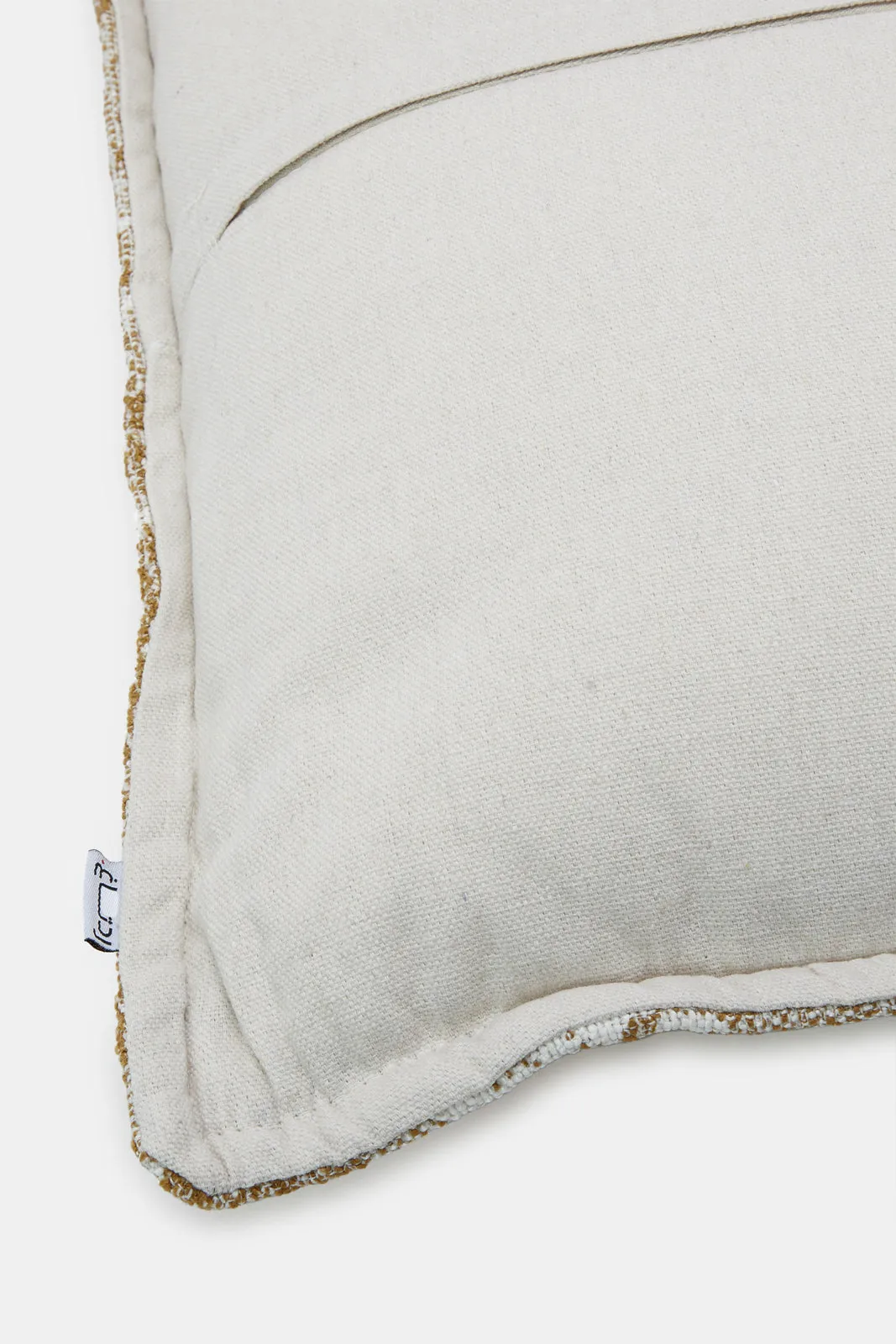 Beige Abstract Jacquard Cushion