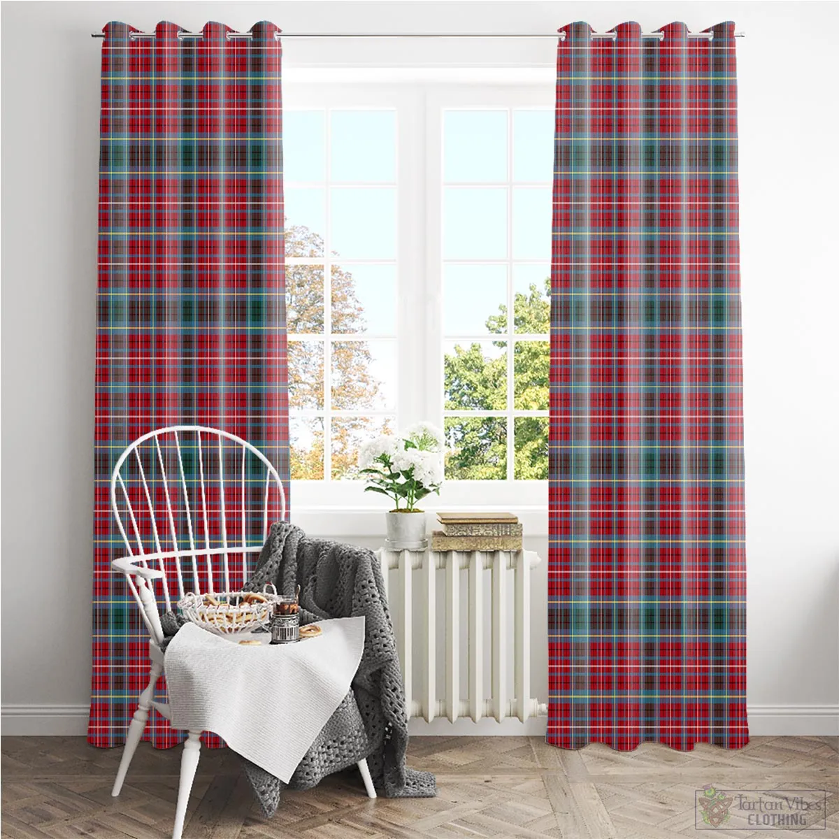 British Columbia Province Canada Tartan Window Curtain