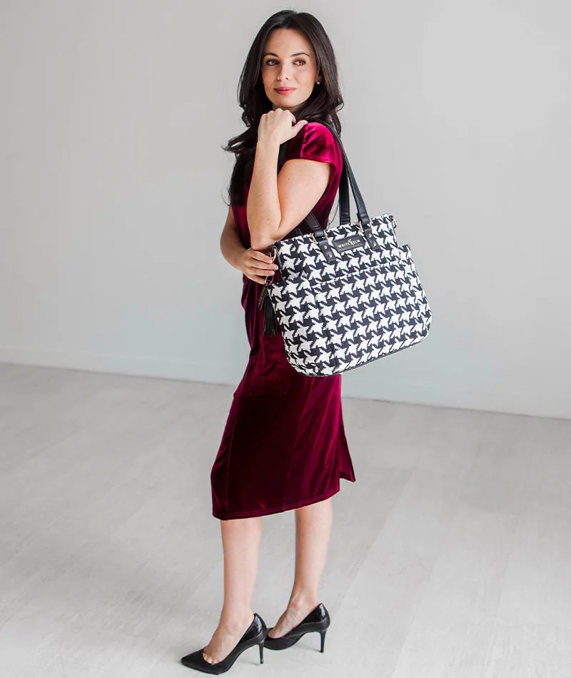 Carina Tote Bag - Houndstooth