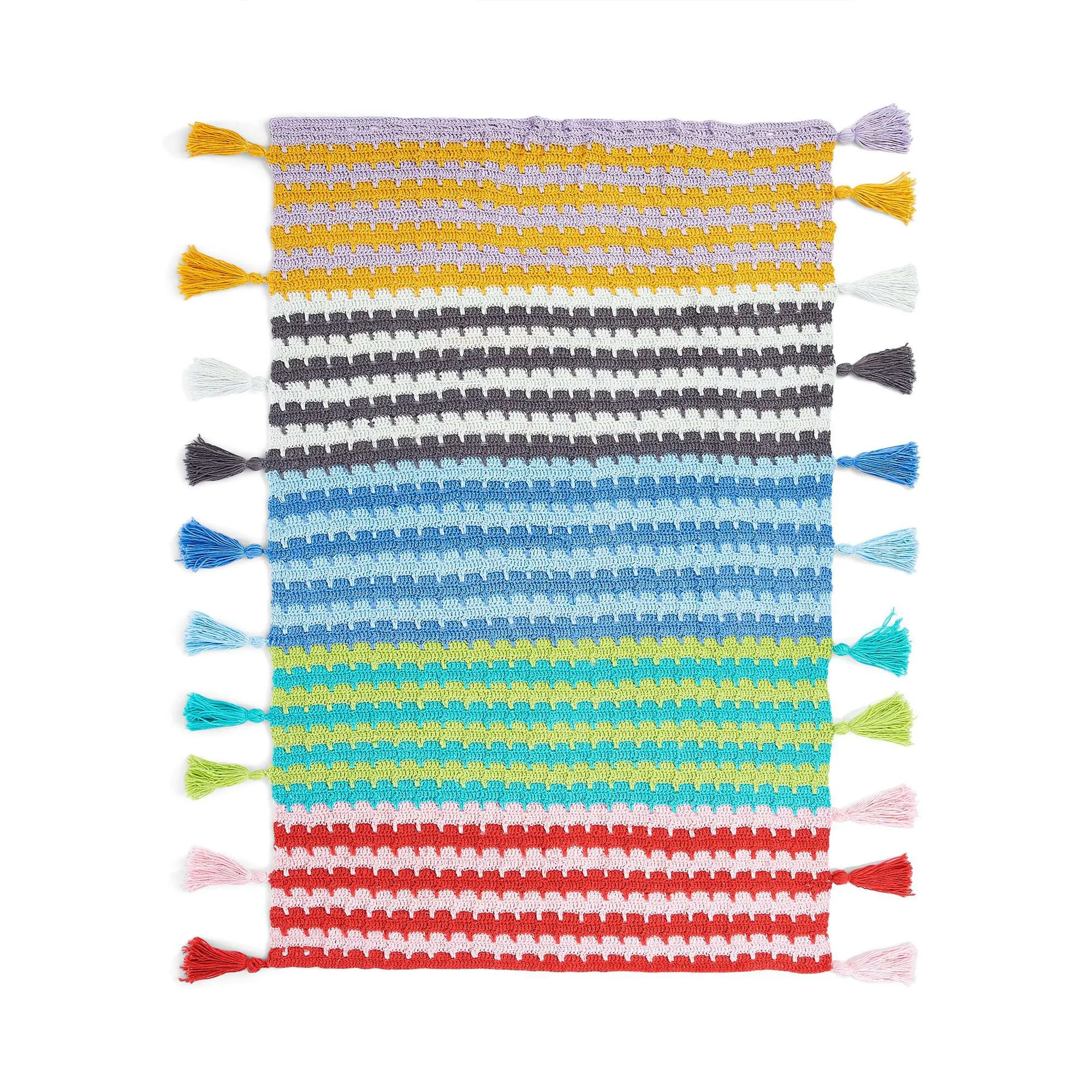 Caron Crochet Disrupted Stripes Blanket