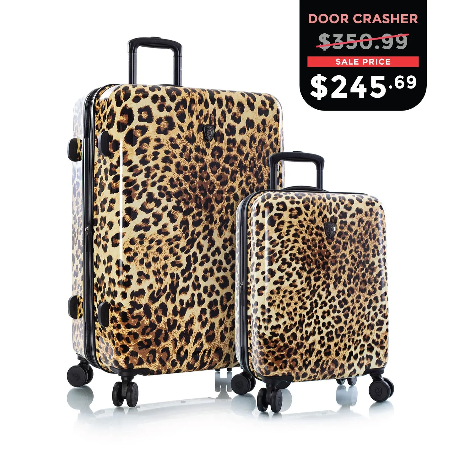 CYBER MONDAY DOOR CRASHER 2024 - Brown Leopard Fashion Spinner™ 2 Piece Luggage Set (21"/30")