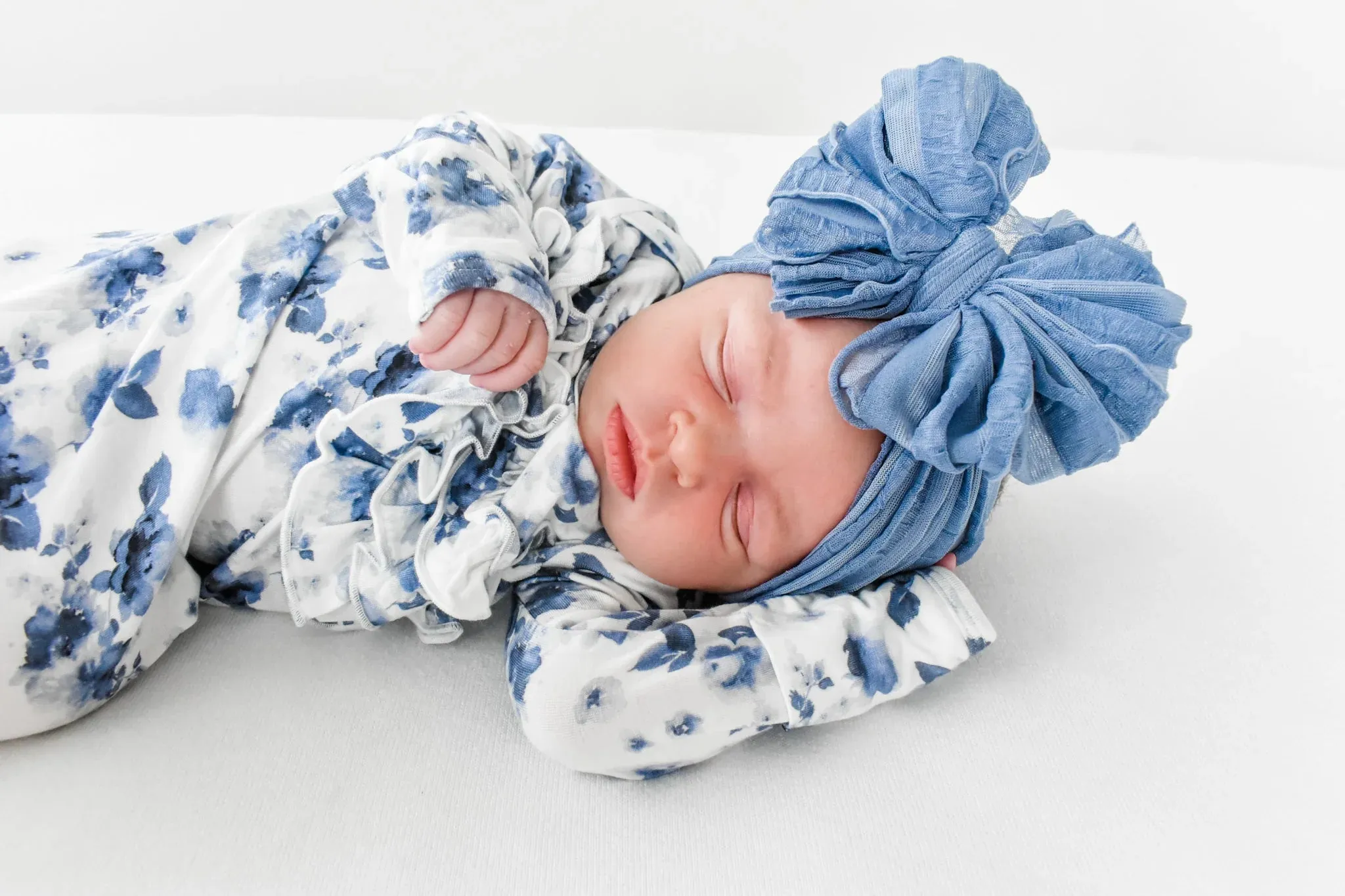 Denim Ruffled Headband