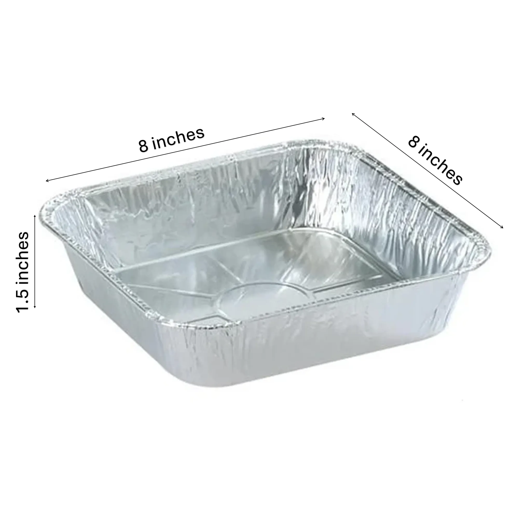 Disposable Aluminum 8" Square shallow Cake Baking Pan