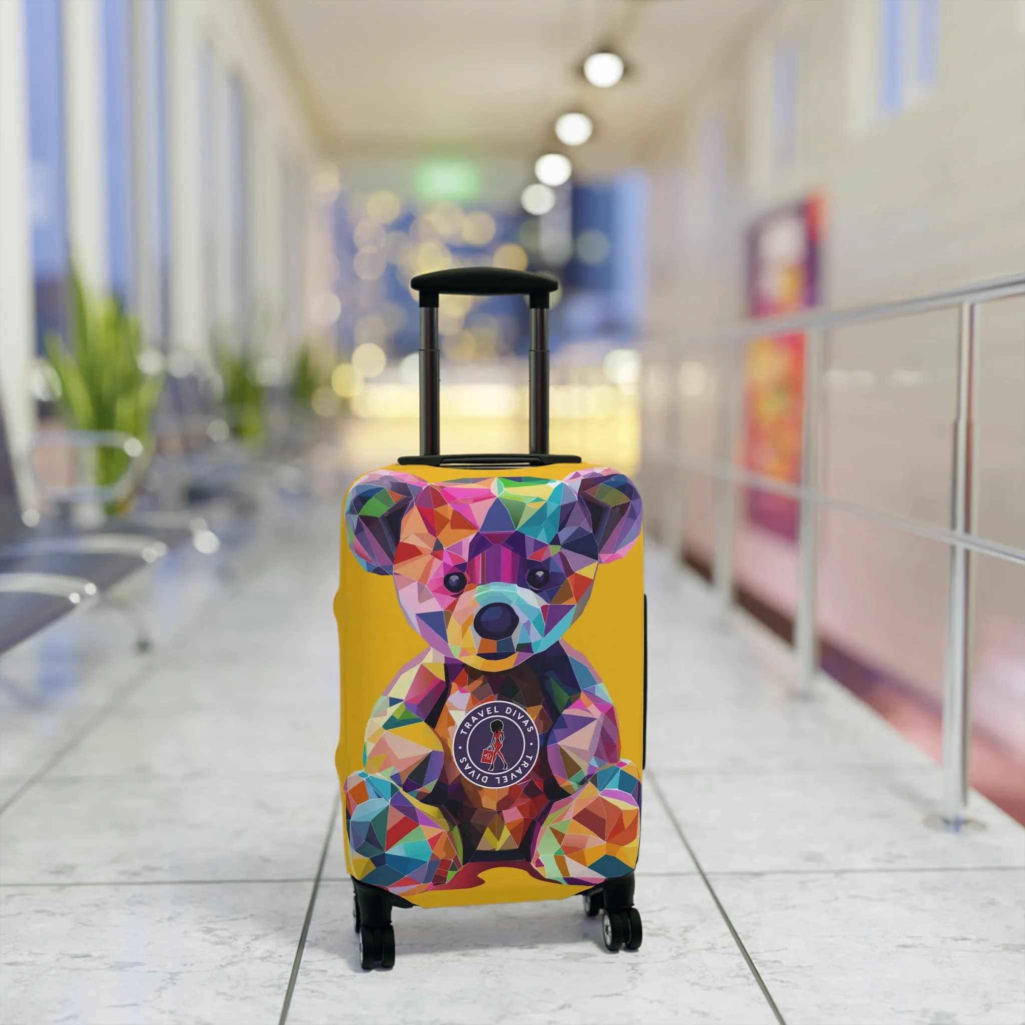 Diva Bear Yellow Luggage Cover