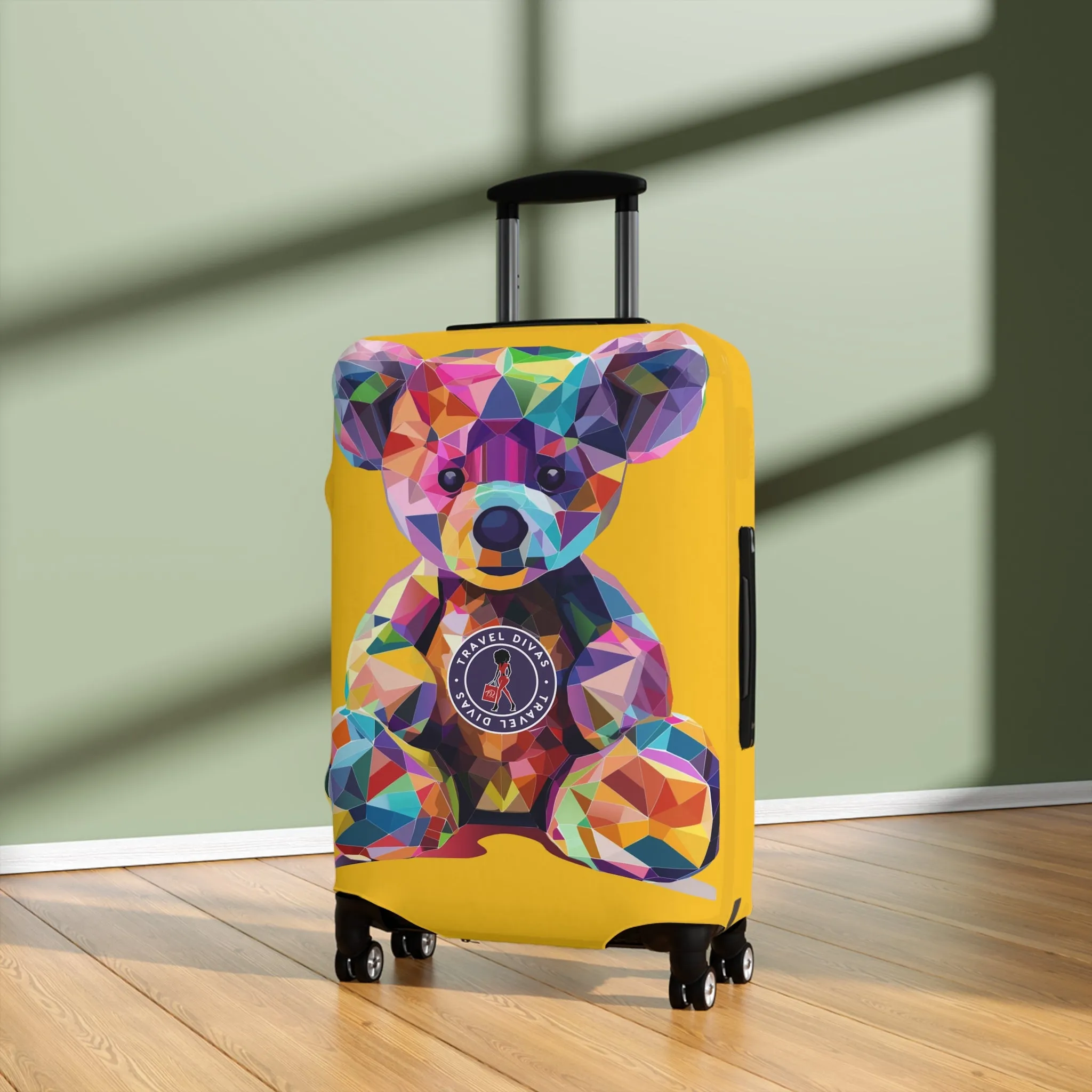 Diva Bear Yellow Luggage Cover