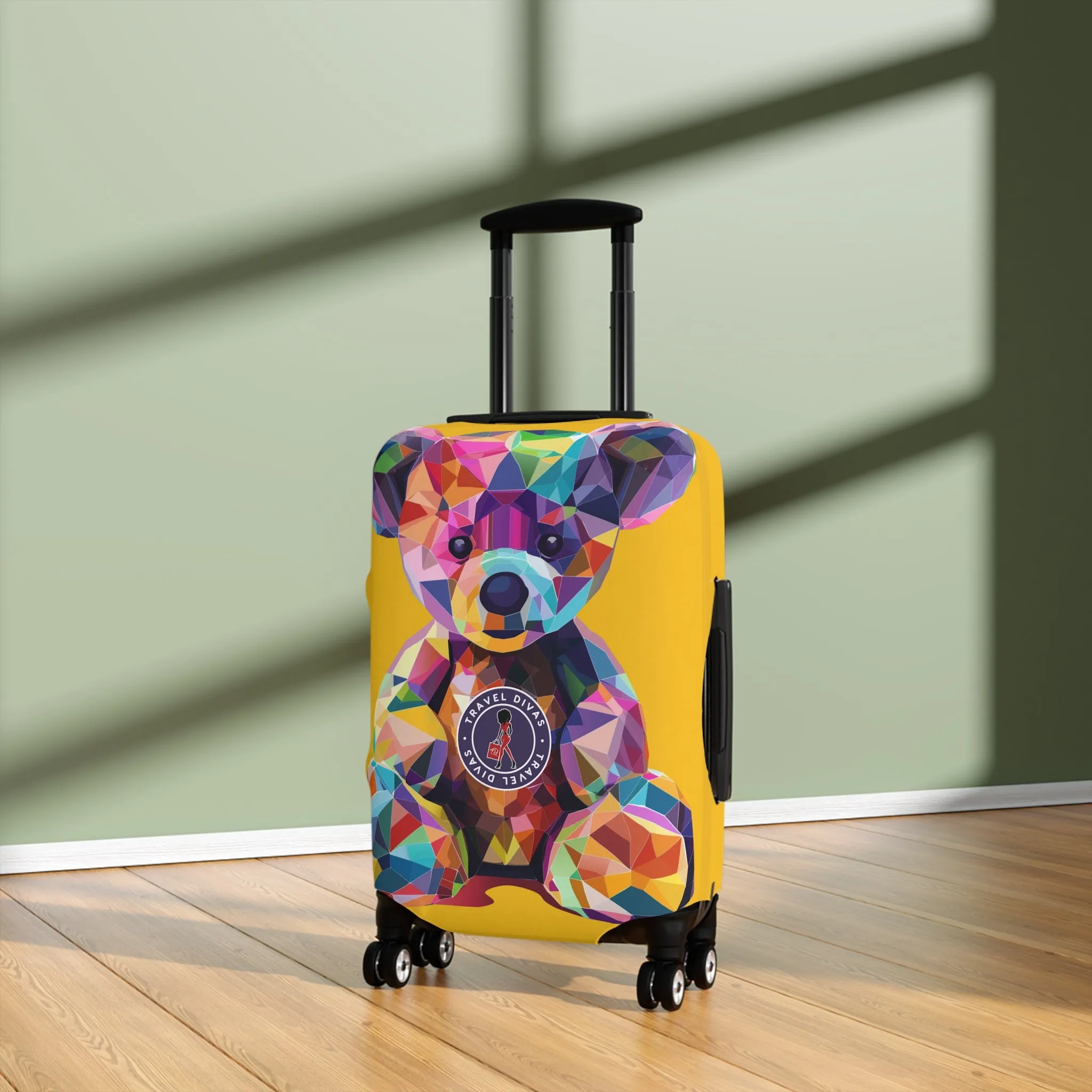 Diva Bear Yellow Luggage Cover