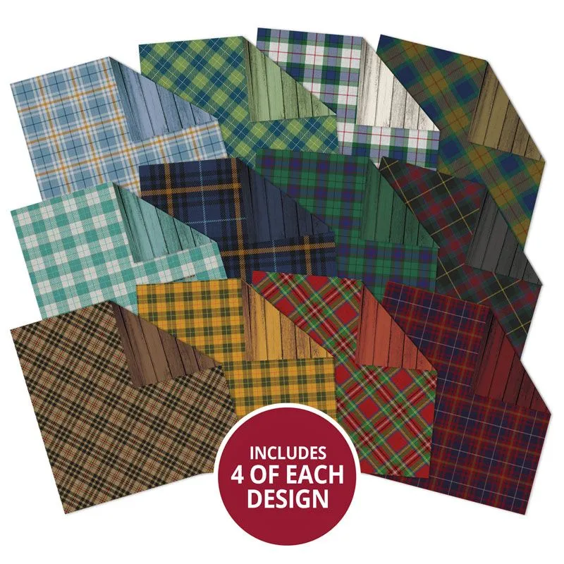 Duo Design Paper Pads - Traditional Tartans & Rustic Wood