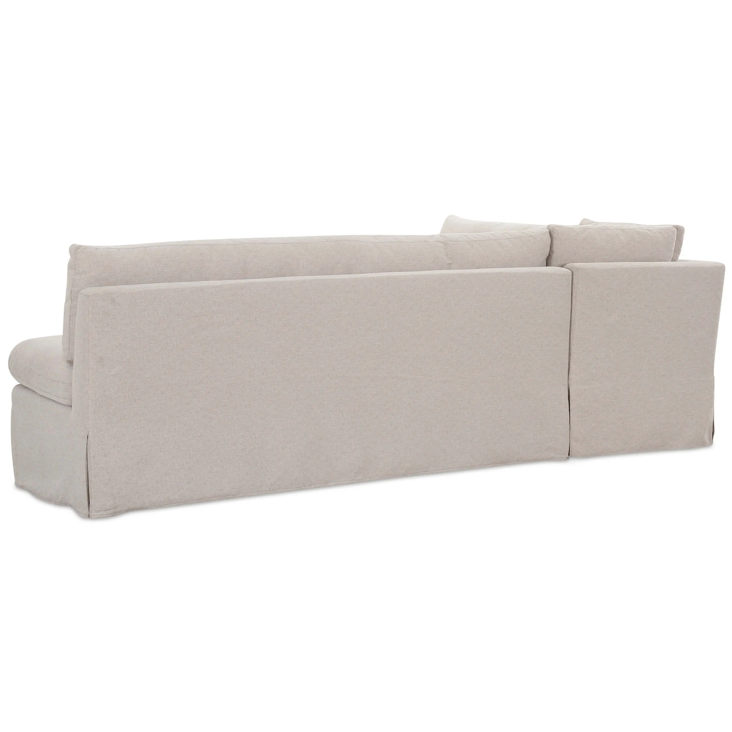 Fable 100.5" L-Shape Slipcover Dining Banquette, Beige