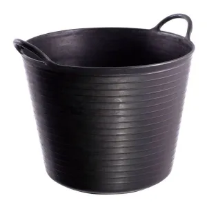 Gorilla Tubs 38L Large Black Recycled Tubtrug