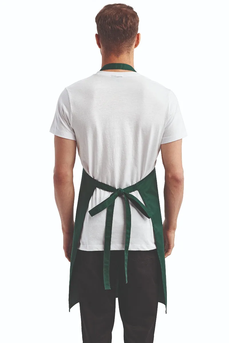 Green Sustainable Bib Apron (1 Pocket w/ Pencil Divide)