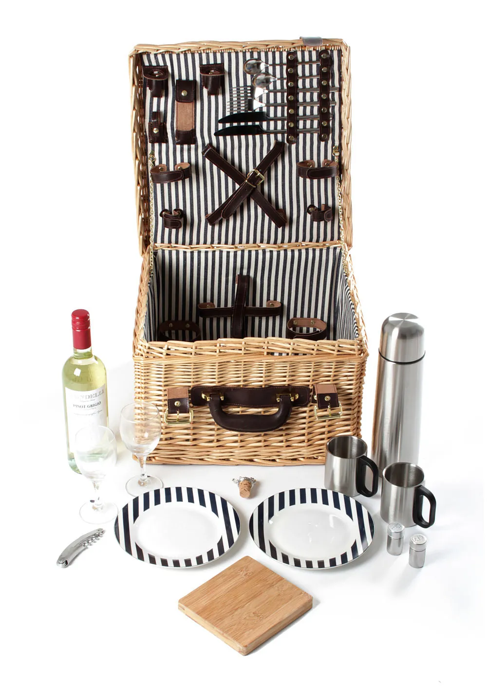 Greenfield Collection Clarendon Willow Picnic Hamper for Two People