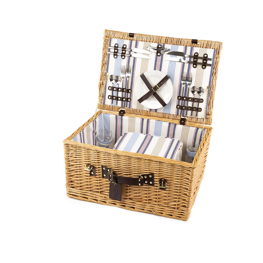 Greenfield Collection Ludlow Willow Picnic Hamper for Four People