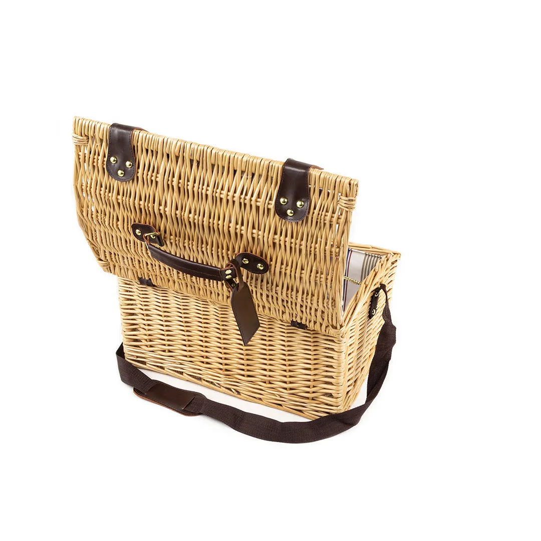 Greenfield Collection Oxford Willow Picnic Hamper for Four People