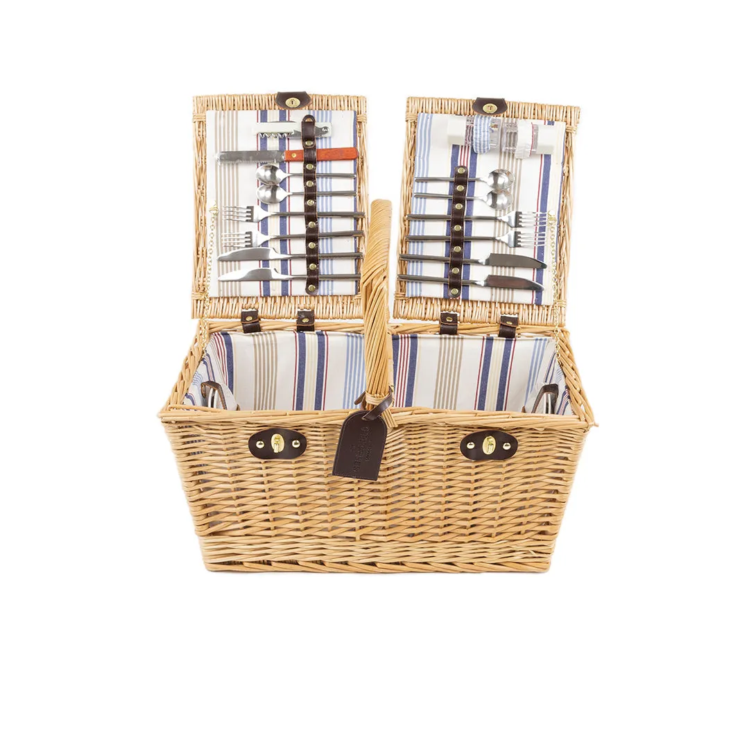 Greenfield Collection Park Lane Willow Picnic Hamper for Four People