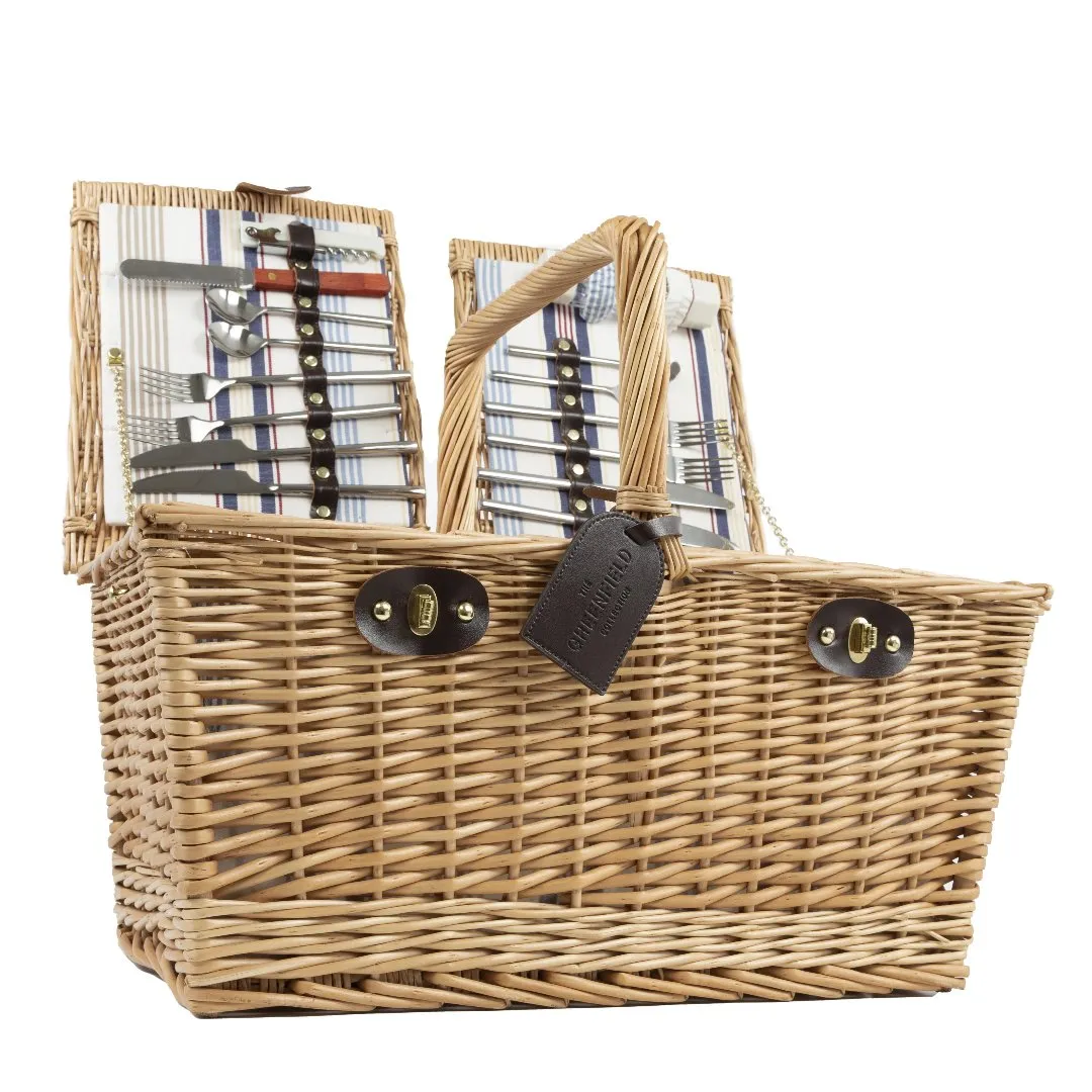 Greenfield Collection Park Lane Willow Picnic Hamper for Four People