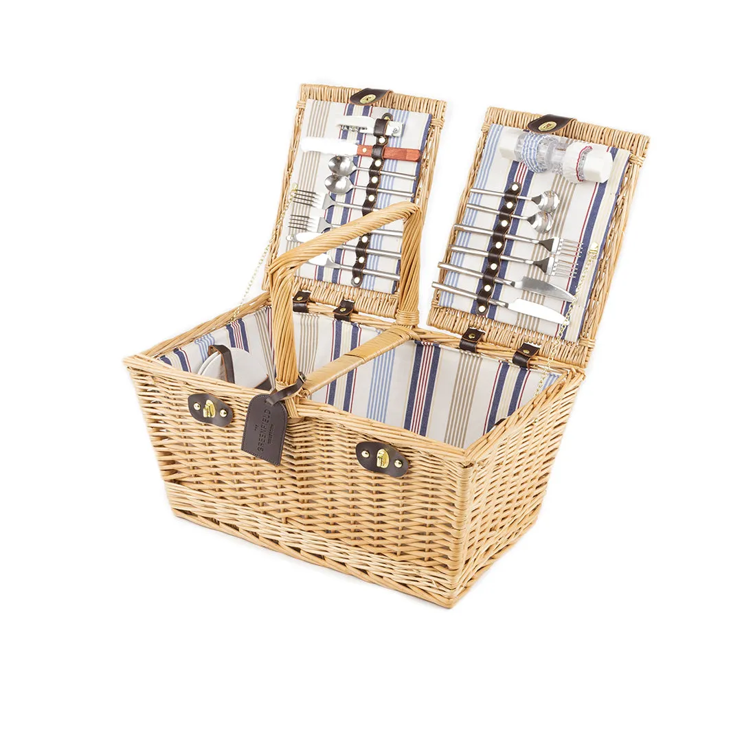 Greenfield Collection Park Lane Willow Picnic Hamper for Four People