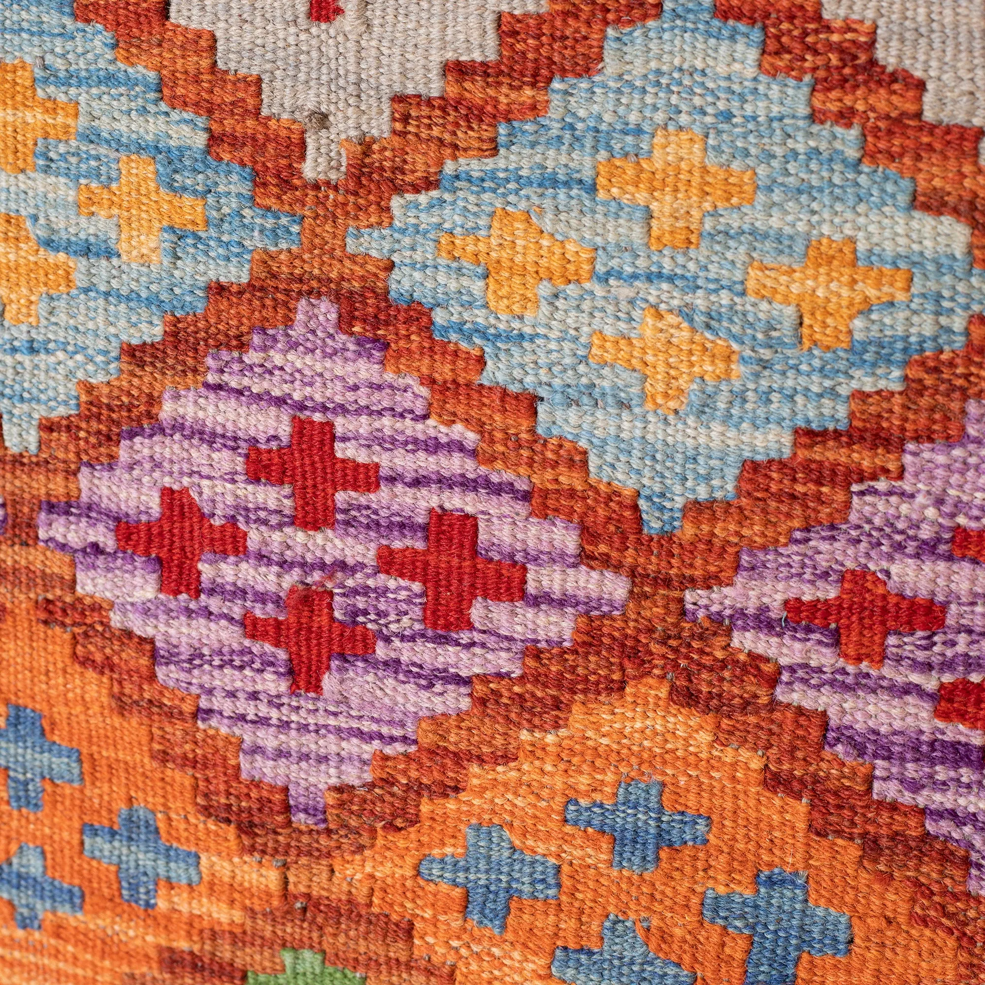 Handwoven Geometric Wool Area Rug in Vibrant Hues (3.5x5) - Sweet Mosaic | NOVICA