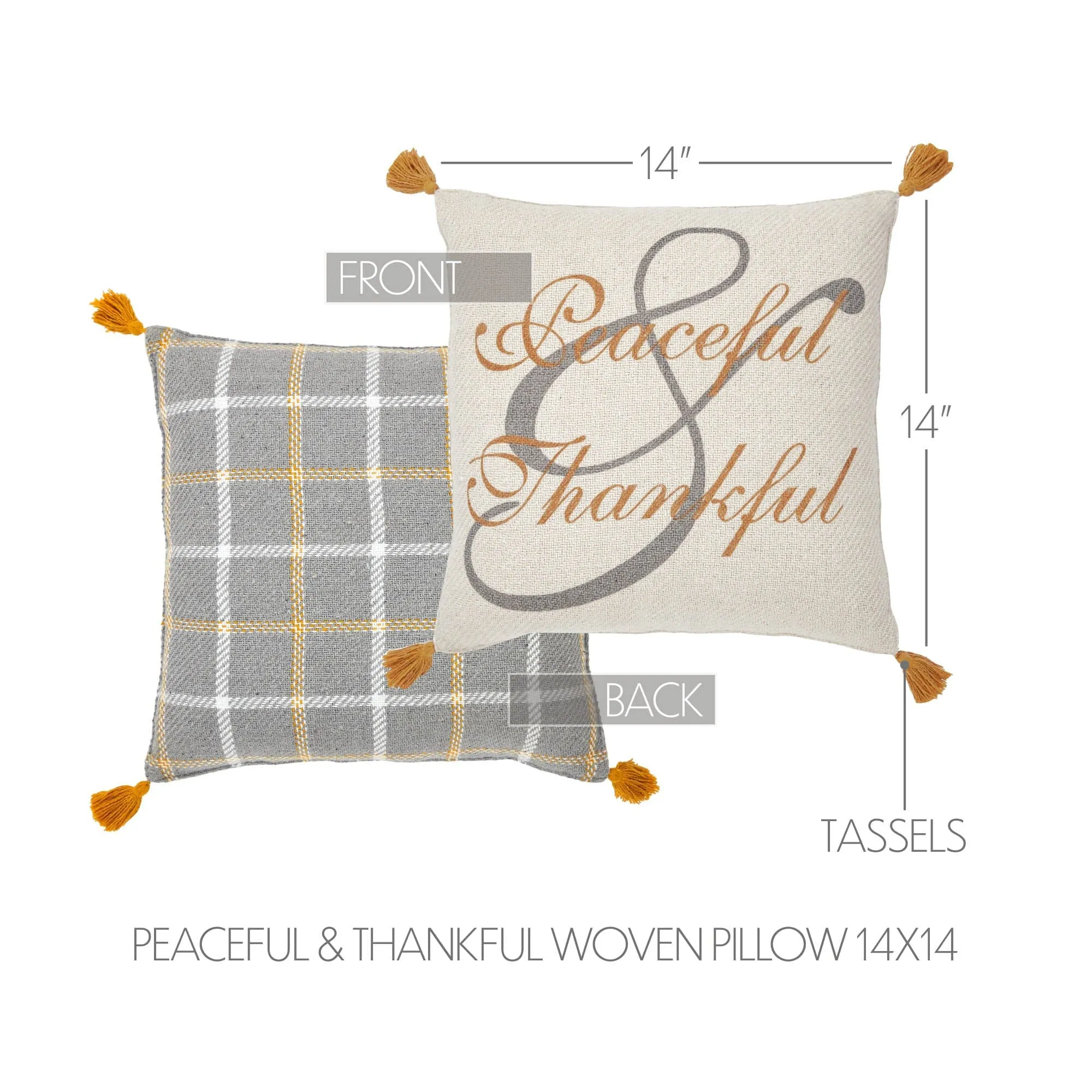 Harvest Blessings Peaceful  Pillow 14x14"