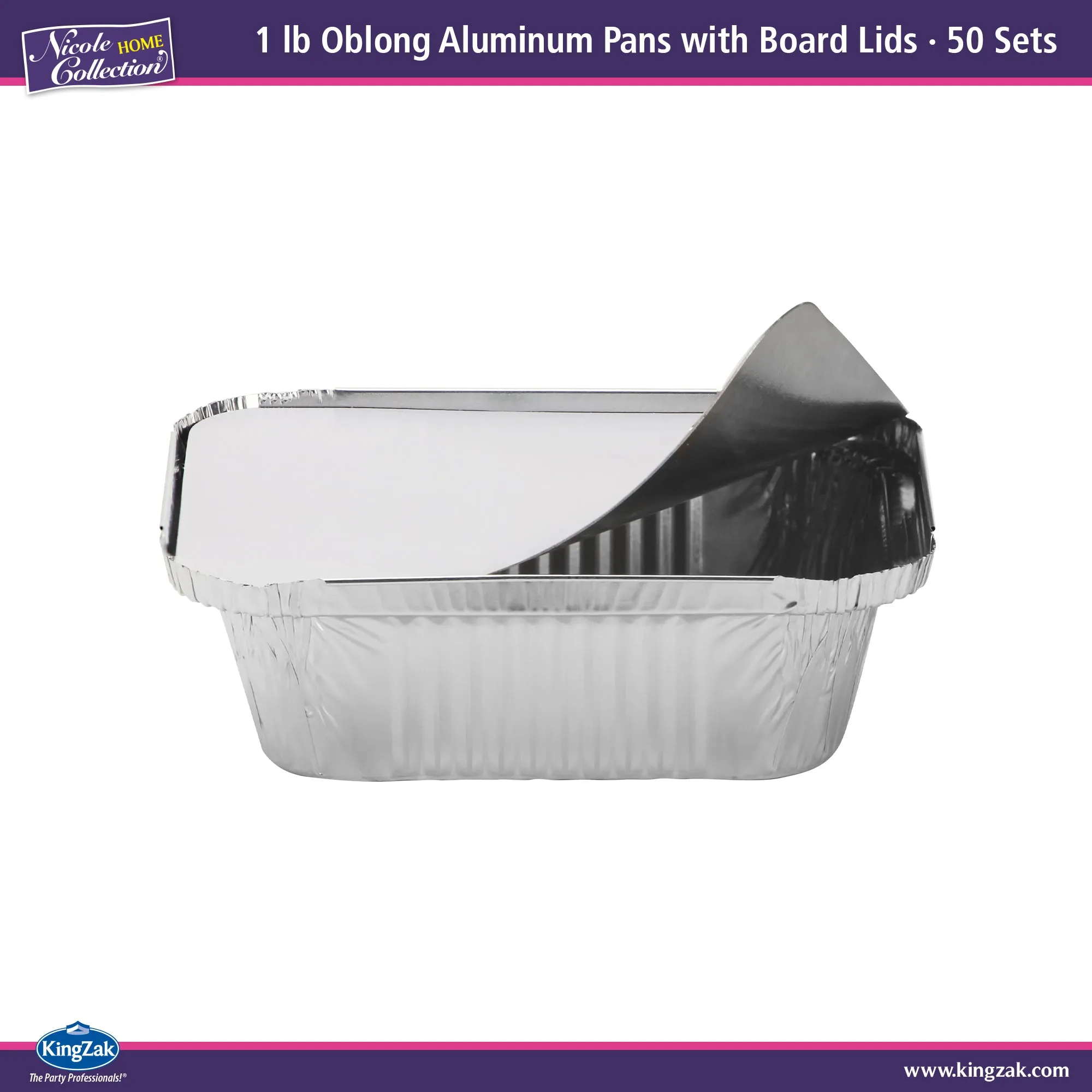 Heavy Duty Aluminum 1 lb Pan with Board Lid