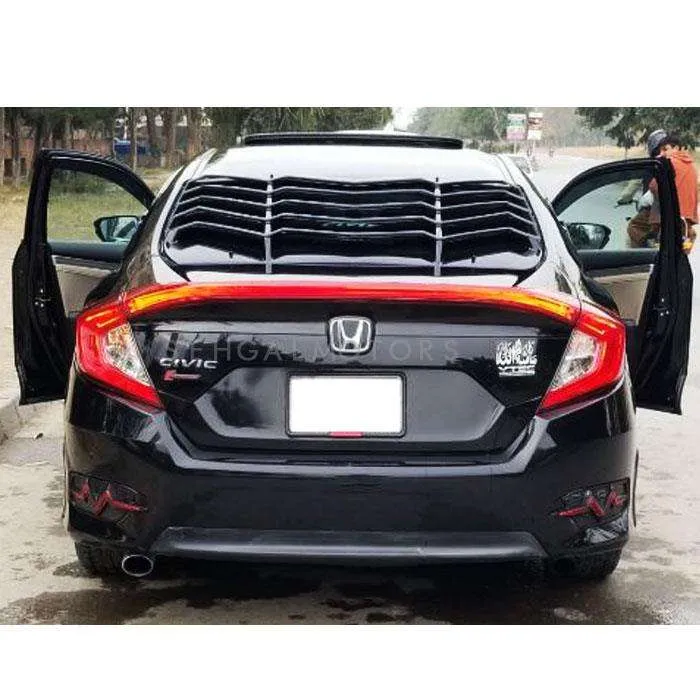 Honda Civic Louver Back Screen Rack Evo Style - Model 2016-2021