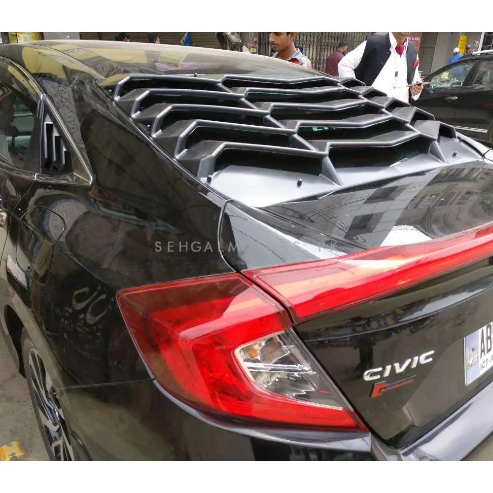 Honda Civic Louver Back Screen Rack Evo Style - Model 2016-2021