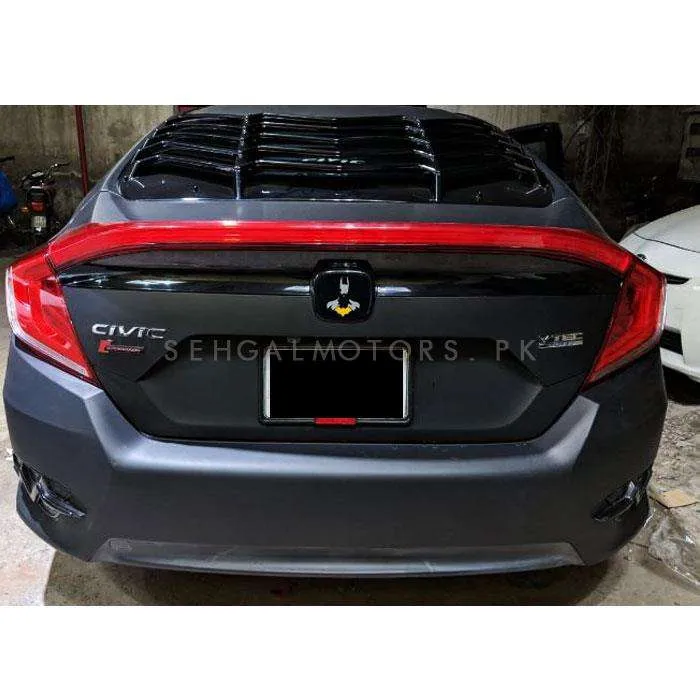 Honda Civic Louver Back Screen Rack Evo Style - Model 2016-2021