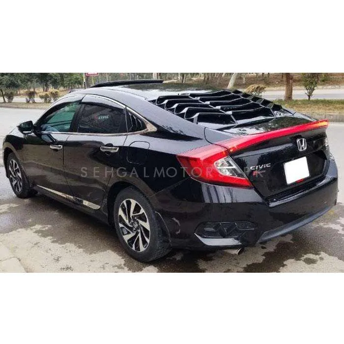 Honda Civic Louver Back Screen Rack Evo Style - Model 2016-2021