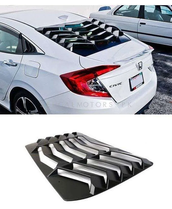 Honda Civic Louver Back Screen Rack Evo Style - Model 2016-2021