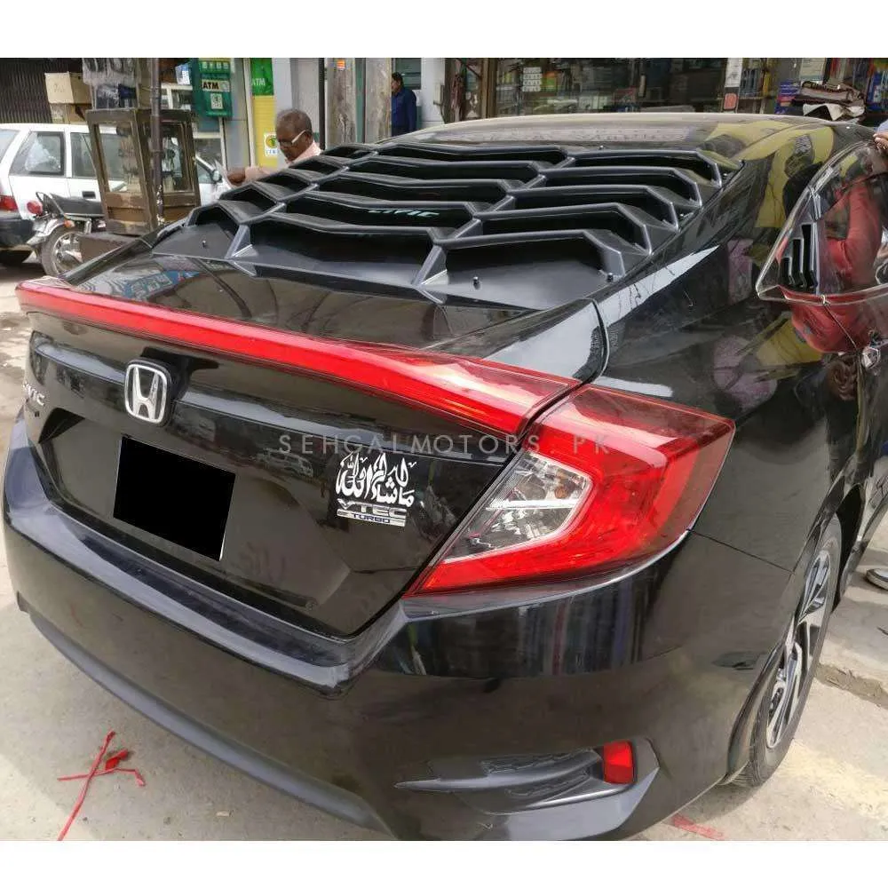 Honda Civic Louver Back Screen Rack Evo Style - Model 2016-2021