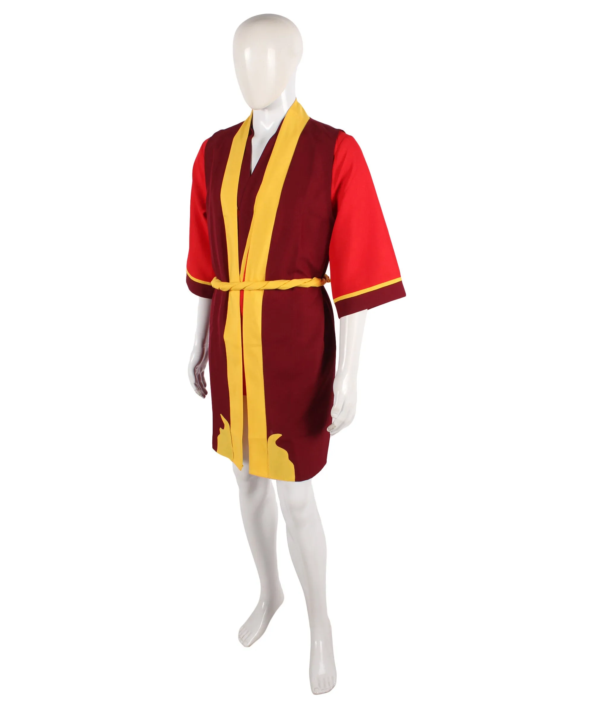 HPO Adult Men's Red Anime Uniform Costume| Perfect for Halloween| Flame-retardant Synthetic Fabric