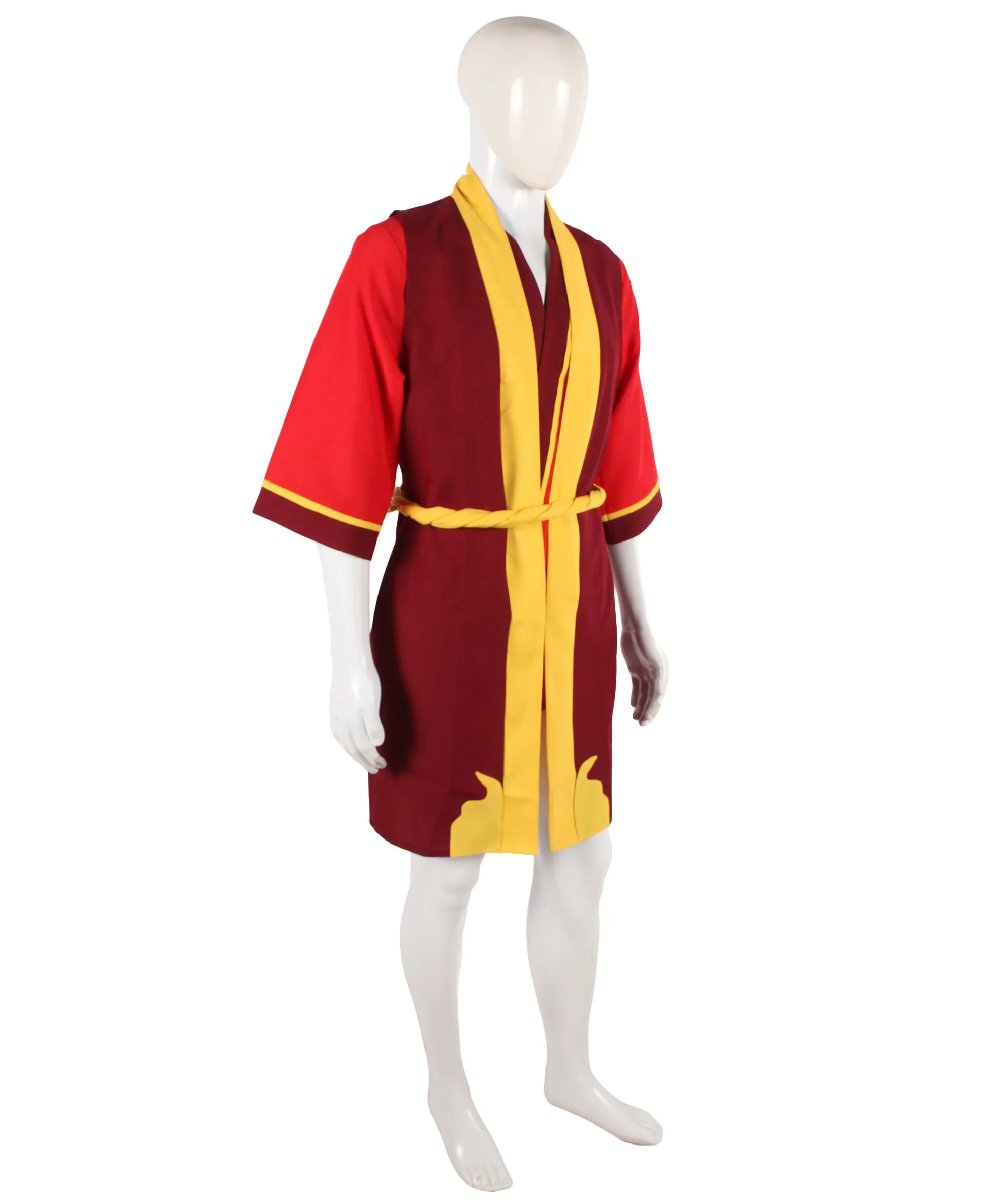 HPO Adult Men's Red Anime Uniform Costume| Perfect for Halloween| Flame-retardant Synthetic Fabric