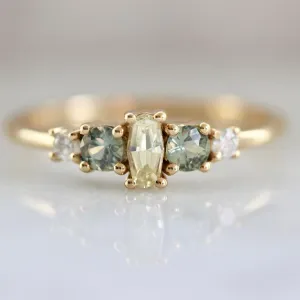 Juniper Yellow Diamond and Sapphire Ring