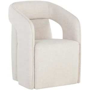 Kendrick Wheeled Dining Chair, Moto Stucco