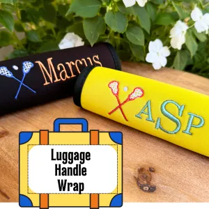 Lacrosse Name Luggage Handle Wrap Personalized and Embroidered, Lacrosse Name Suitcase Tag