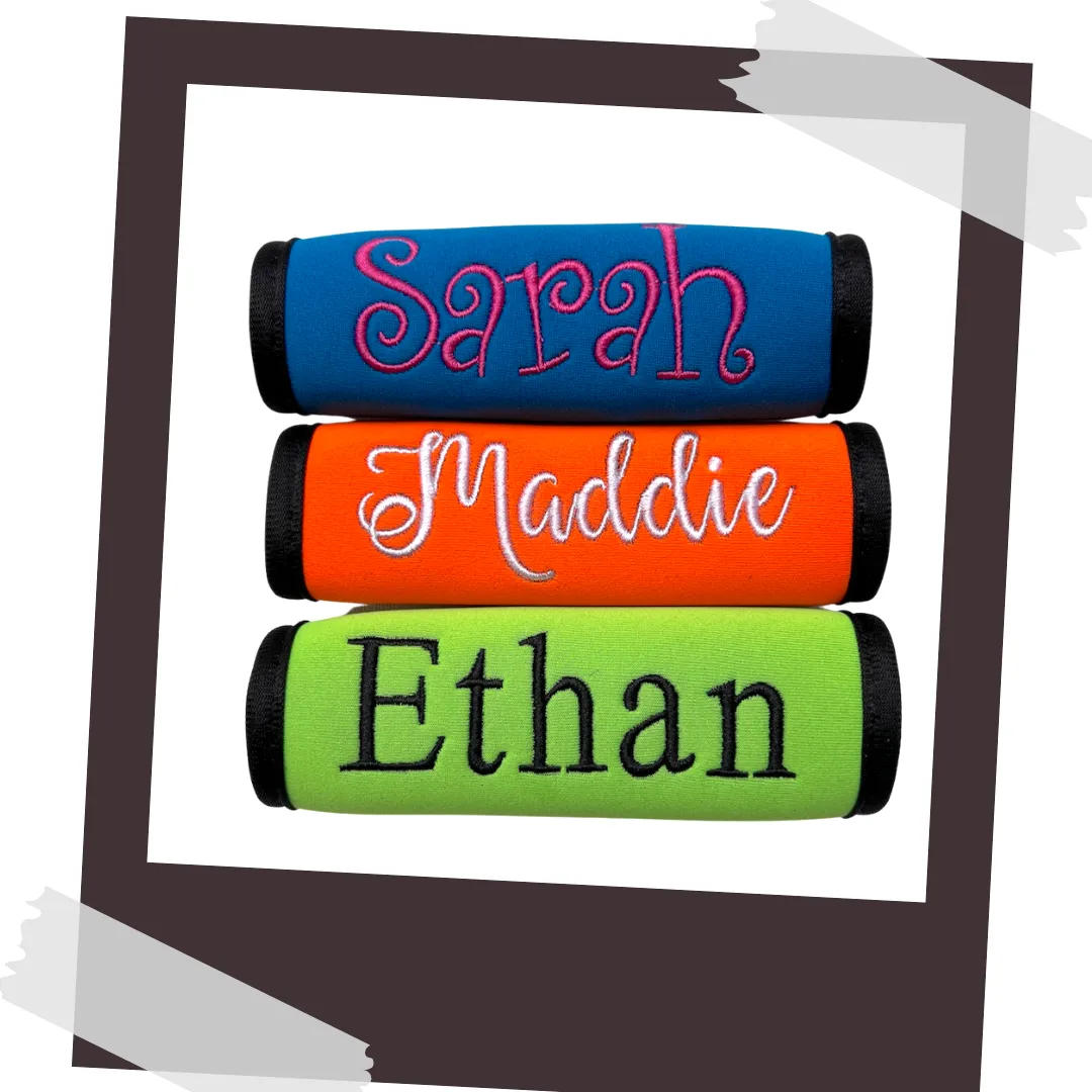 Luggage Handle Wrap Personalized and Embroidered, Name Suitcase Tag