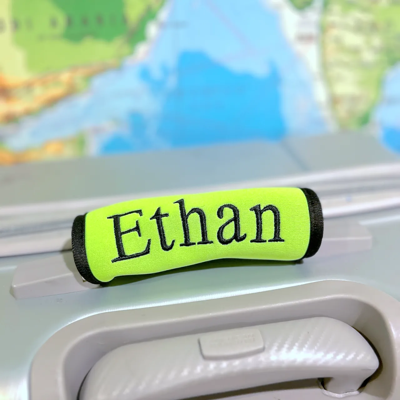 Luggage Handle Wrap Personalized and Embroidered, Name Suitcase Tag