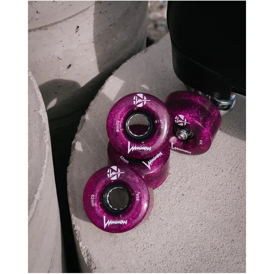 Luminous Light Up Quad Wheels Purple Haze 85A - 4 pack