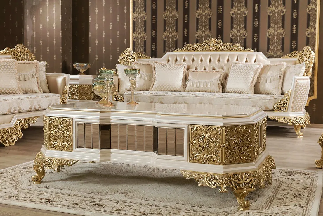 Luxury Modern European Style Hand Carving Sofa Set