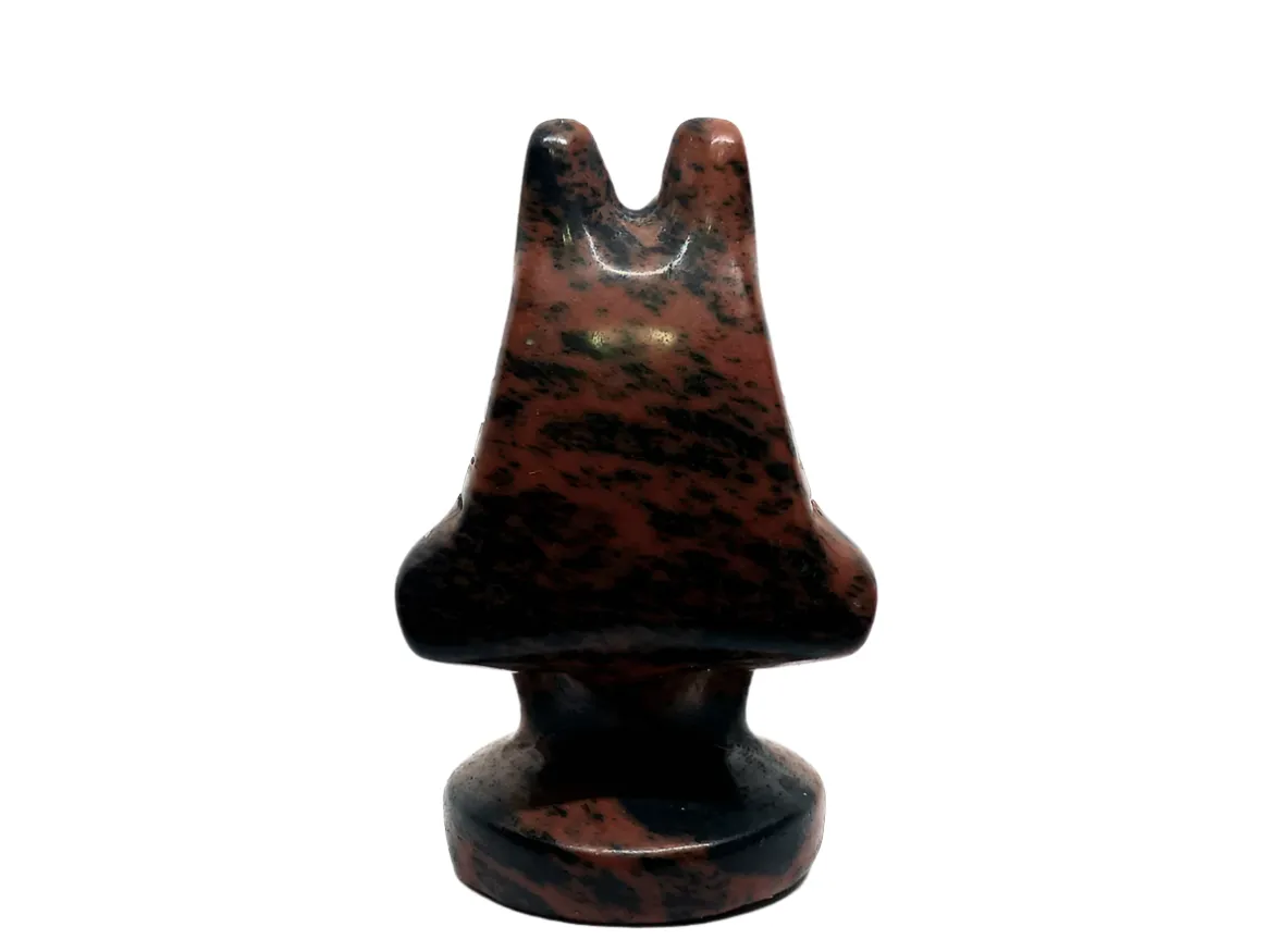 Mahogany Obsidian Crystal Anubis Small Carving