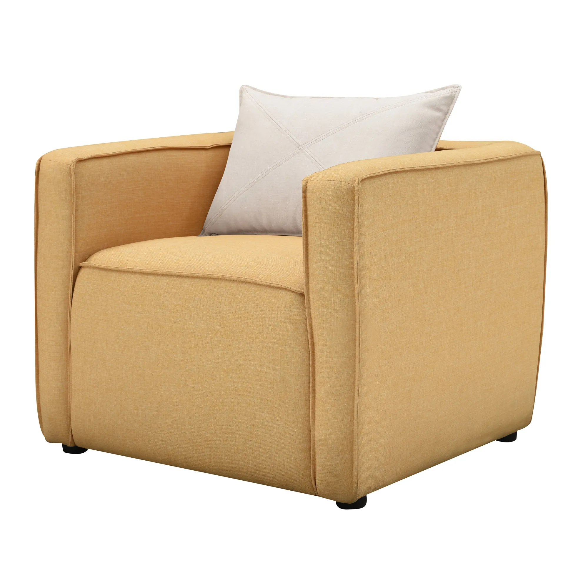 Malloria Contemporary Yellow Accent Chair