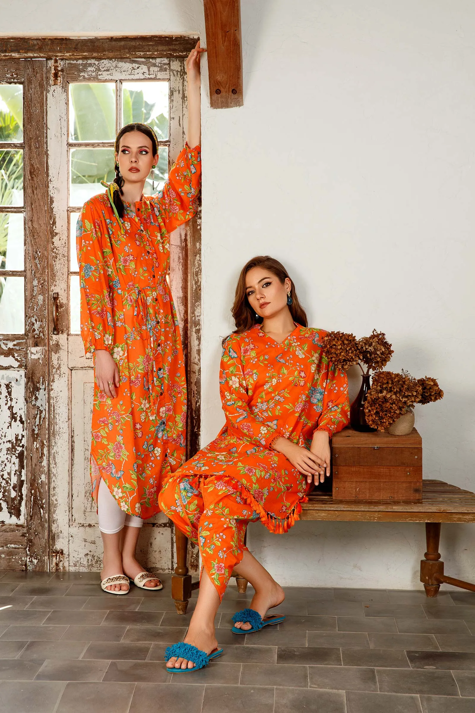 MARIA.B MBasics Lawn Collection – Orange MB-US23-101-A